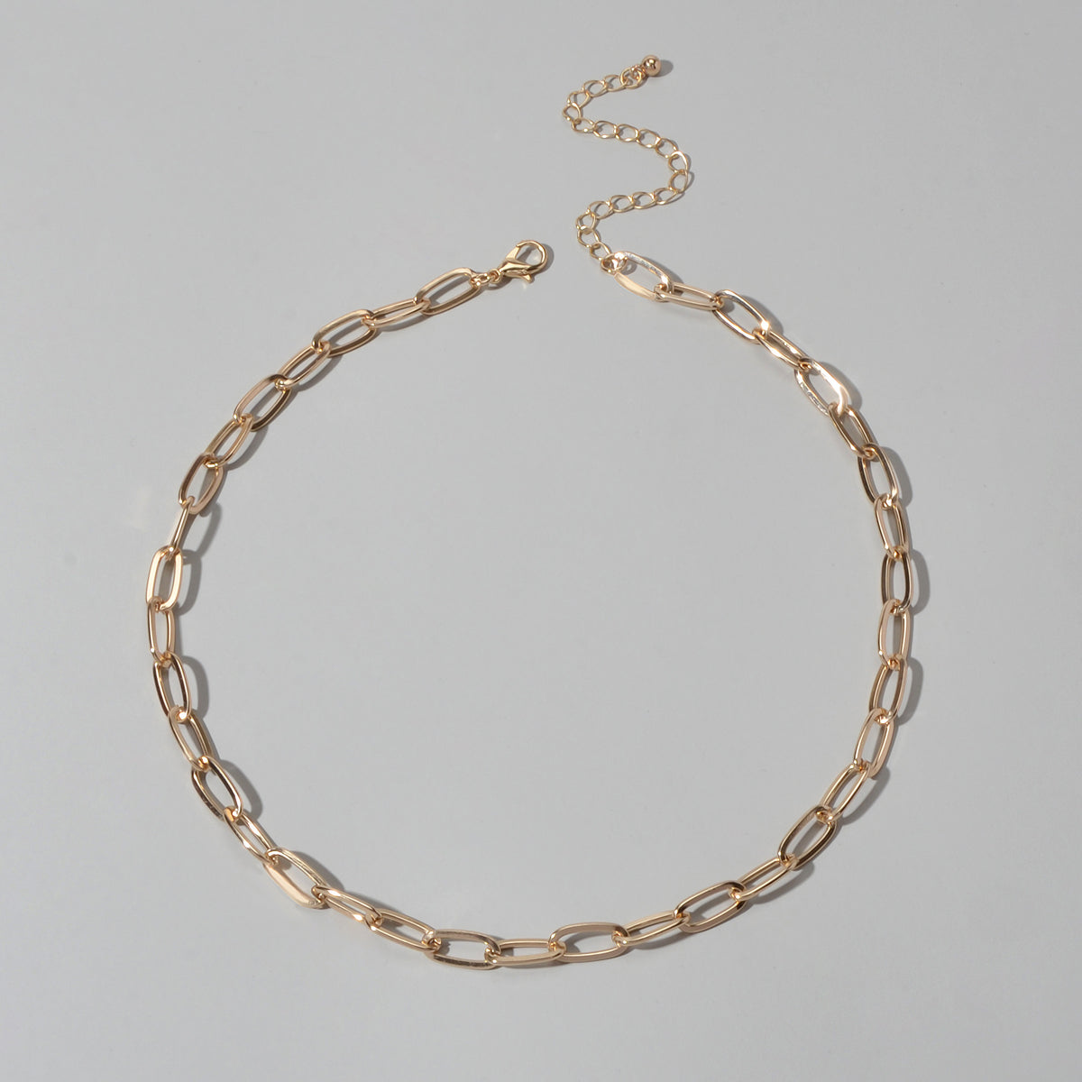 Feelontop Punk Jewellery Statement Heavy Solid Chain Necklace Women Accessories-1