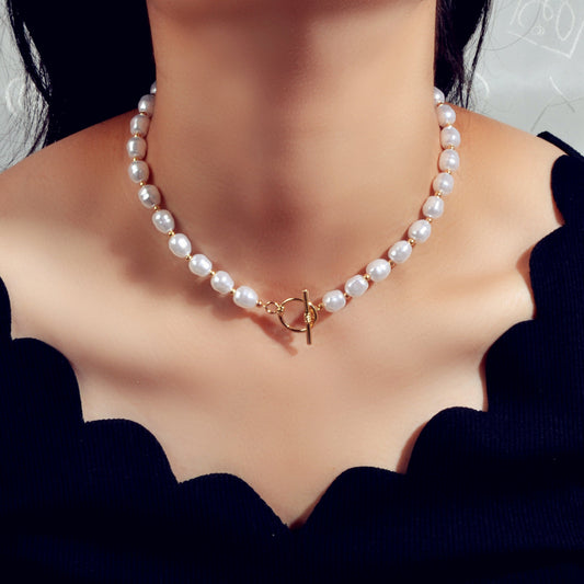 Beautiful Faux Pearl Necklace Women Girl Princess Beads jewellery Accessories-0