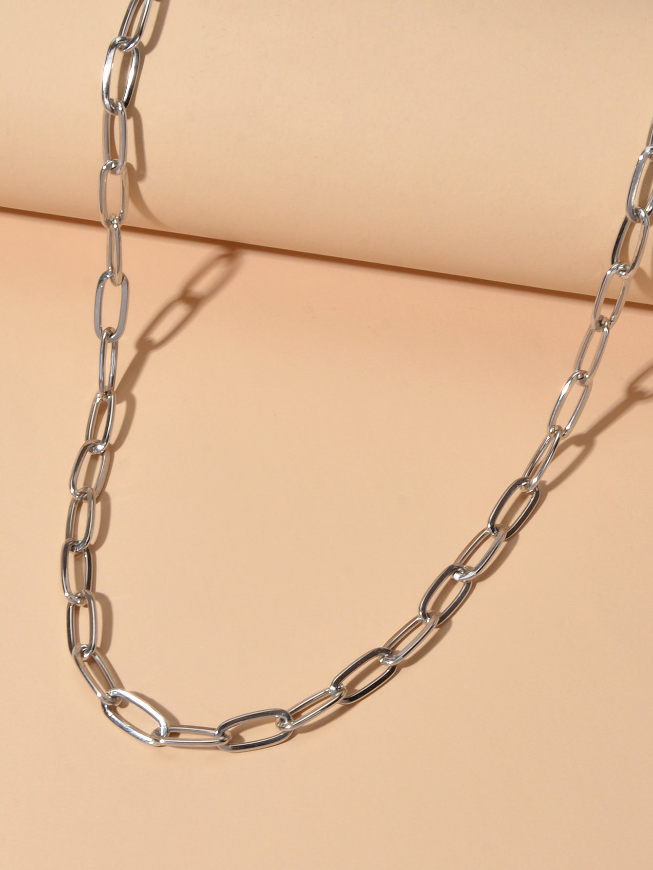 Feelontop Punk Jewellery Statement Heavy Solid Chain Necklace Women Accessories-4