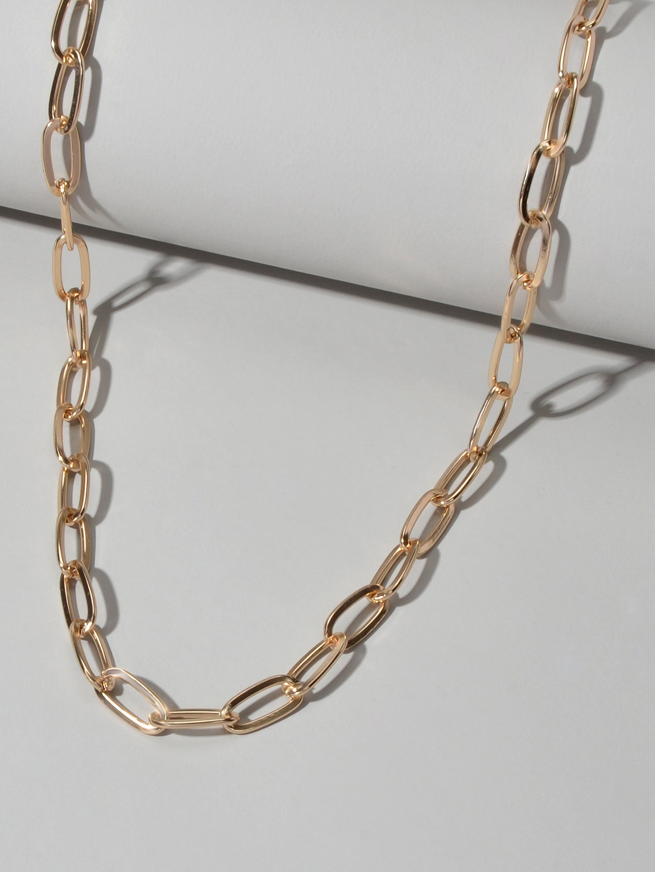 Feelontop Punk Jewellery Statement Heavy Solid Chain Necklace Women Accessories-2