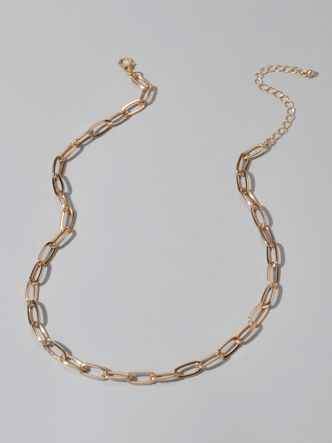 Feelontop Punk Jewellery Statement Heavy Solid Chain Necklace Women Accessories-3